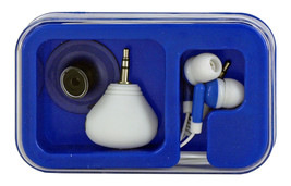 Ear buds with Two Way Audio Jack Splitter Kit with Holder and Case earbuds 3.5mm - £9.59 GBP