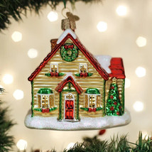 Old World Christmas Christmas Cottage Blown Glass Christmas Ornament 20132 - $26.88