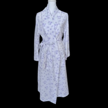 Cypress Bathrobes VTG Womens S Floral Waffle Weave Kimono Long Robe Whit... - $27.72