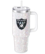 Raiders Las Vegas Oakland Rhinestone Bling 34 oz Stainless Steel Tumbler... - €42,50 EUR