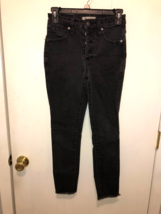 Madewell SZ 25 Petite 10&quot; High-Rise Skinny Jeans in Berkeley Black Butto... - $244.80 MXN