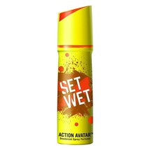 Set Wet Action Avatar Deodorant &amp; Body Spray Perfume For Men, 150ml (Pack of 1) - £9.34 GBP