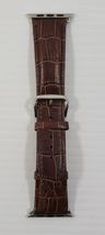 *B2) Caperci Smartwatch Genuine Leather Buckle Strap Band Textured Brown 24 - $9.89