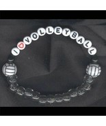 -I LOVE- VOLLEYBALL BRACELET Team Sport Player Game Coach Novelty Jewelr... - $7.81