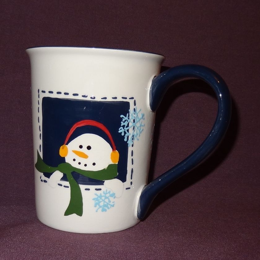 Christmas Santa Claus Reindeer Snowman  Coffee Mug Cup 16 oz Sonoma - $14.99