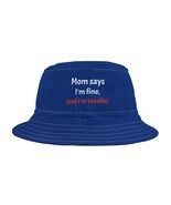 American Mom Says I&#39;m Fine Bucket Hat, Funny Gift Mom Children Mental He... - $27.99