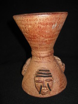 Eclectic Junk Drawer Pottery Hour Glass Vase Beaded  Masks Designs Ghana - £23.59 GBP