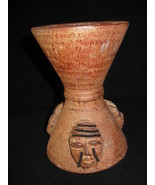 Eclectic Junk Drawer Pottery Hour Glass Vase Beaded  Masks Designs Ghana - £23.58 GBP