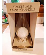 INDIANA GLASS Sandstone HURRICANE CANDLE HOLDER LAMP Vintage - £22.49 GBP