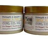 2 Maui Moisture Damaged Hair Strength &amp; Length Castor &amp; Neem Oil Curl Ge... - £31.23 GBP