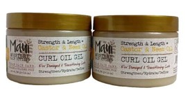 2 Maui Moisture Damaged Hair Strength &amp; Length Castor &amp; Neem Oil Curl Ge... - £31.34 GBP