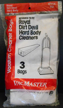 VacMaster Vacuum Cleaner Bags fits Royal Dirt Devil Hard Body Cleaners 3 Bags - £5.16 GBP