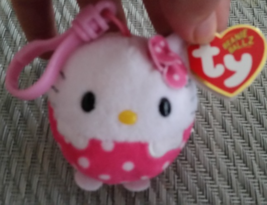 TY Beanie Ballz Hello Kitty With Tags Sanrio 2013 Key Clip - £12.01 GBP