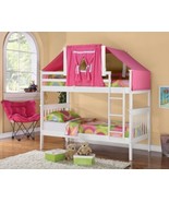 Reagan White Bunk Bed with Pink Tent - £618.44 GBP