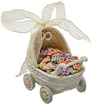 Cosmos SF49018 Fine Porcelain Baby Stroller with Flowers Musical Figurine, 6-Inc - £72.12 GBP