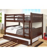 Max Full Size Cappuccino Bunk Bed with Trundle - £1,005.45 GBP