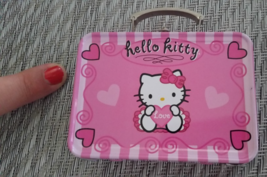 Hello Kitty Miniature Pink Tin Can Lunch Purse Holder Toy  - £11.79 GBP