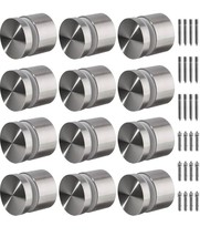 12 Pack Heavy Duty Glass Railing Standoff Hardware for Balcony Stair Bal... - $118.66