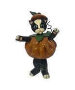 1998 Donna Little Enesco Cat Figurine Halloween Pumpkin Jack-O-Lantern C... - $30.78 CAD