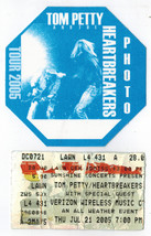 Tom Petty &amp; The Heartbreakers 2005 Tour Photo Pass Vintage Otto + Ticket... - $29.50
