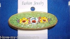 Jewelry #03 Vintage Micro Mosaic Floral Italian Pin/Brooch with Three Flowers - £27.20 GBP