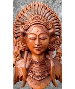 wooden carved jangger statue. wooden statue decoration - $143.00