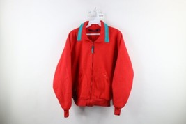 Vintage 90s Columbia Mens Small Distressed Spell Out Full Zip Fleece Jacket USA - £47.44 GBP