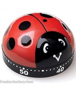 Kitchen Timer Ladybug 60 Minute Kitchen Timer (Red, Black &amp; White) Circa... - $19.75