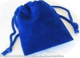 Jewelry Pouch Velour/Velvet type Pouch Lot of 5 Blue Color - $4.90