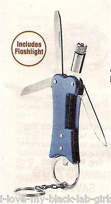 Multi-Tool Functionall Key Chain ~ Color: BLUE &amp; SILVER ~ 5 Features ~NEW~ - $10.85