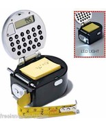 Multi-Tool 5-in-1 Multi Function Tape Measure Light-Up Black &amp; Grey ~NEW~ - $28.37 CAD
