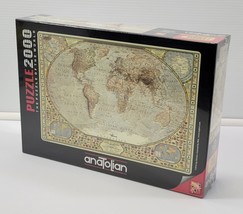 *LP) Anatolian 2000 Piece Jigsaw Puzzle - World Map Jigsaw Puzzle 66x96 - £23.70 GBP