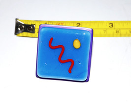 square blue knob handle cabinet pull geometric - $1.97