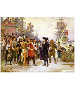 3815 Historical Pilgrims Vintage Poster.Room wall art design.Art Decorative - $302.13 MXN+