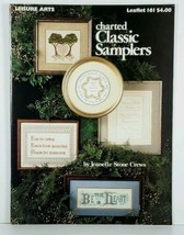 Cross Stitch Charted Classic Samplers Jeanette Stone Crews Leisure Arts ... - $3.99