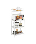 Bakers Rack Microwave Stand Storage Shelves Kitchen Living Room Organize... - £79.55 GBP