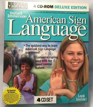 Instant Immersion American Sign Language Deluxe Edition 4 CD Roms CS-117S - £14.91 GBP