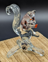 Vintage Hand Blown Glass Squirrel With Nut Made in Mexico - £11.65 GBP