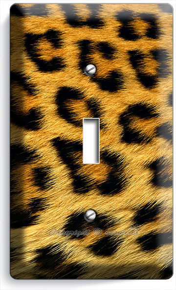 LEOPARD ANIMAL SKIN PRINT SINGLE LIGHT SWITCH WALL PLATE NEW ROOM ART HOME DECOR