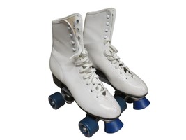 Vintage White Roller Derby Premier Indoor Rink Boot Shoe Skates Women 8 ... - $728.84 MXN