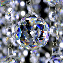 5cm Crystal Chandelier Hanging Fengshui Ball Suncatcher DIY Christmas Decoration - £5.58 GBP