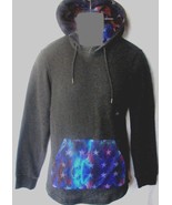 ON THE BYAS GALAXY STARS PULLOVER HOODIE MENS GUYS GRAY GREY NEW - $754.30 MXN