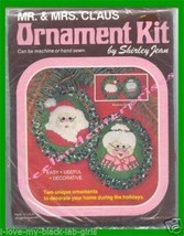CRAFTS Holiday Mr &amp; Mrs Claus Ornament Kit Shirley Jean - £7.74 GBP