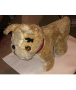 Vintage Bull Dog Mid-Size Plush Red Collar (Maker Unknown) - £42.86 GBP
