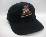 Miller Genuine Draft Beer Hat Laundered Black Hook Loop Baseball Cap - £15.72 GBP