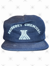 Vintage 90s Prescott Chemical Blue Hat Cap Snap Back 80s 90s - $14.01