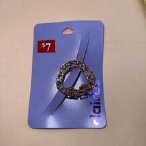 Claire’s Gold Tone Chain Circle Hair Claw Clip New with Tag - $9.89