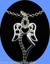 Necklace Angelic Necklace Silvertone with Black Gift Box (Avon Circa 2013) - £15.75 GBP