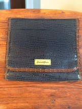 Samantha Brown Navy and Camel Embossed Gator Makeup / Jewlery Travel Case New - $24.75