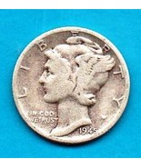 1945 Mercury Dime - Silver - Moderate -VG-8 or Better - £6.39 GBP